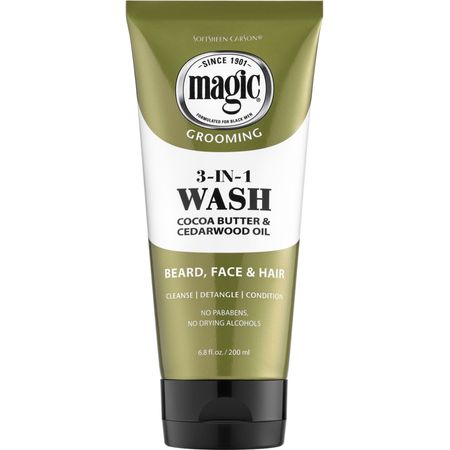 Magic Clean Products 3-in-1 Beard Wash with Almond Oil, 6.8 fl oz