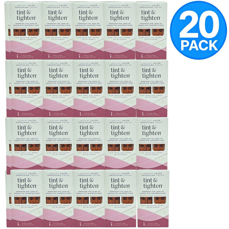 Tint & Tighten Instant Color Smoothing Cream Medium-Dark 0.18 oz 20 Pack New