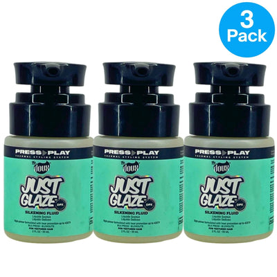 The Doux Press Play Just Glaze Silkening Fluid Thermal Protection 2 fl oz 3 Pack
