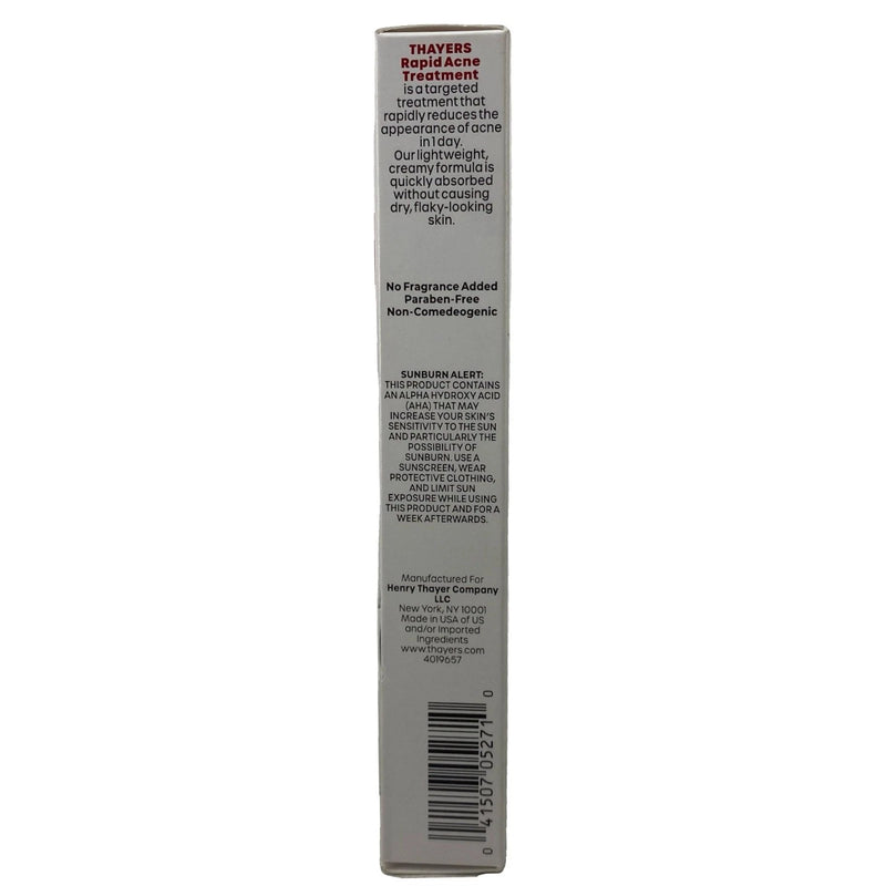 Thayers Rapid Acne Treatment 10% Sulfur 0.68 fl oz 3 Pack New