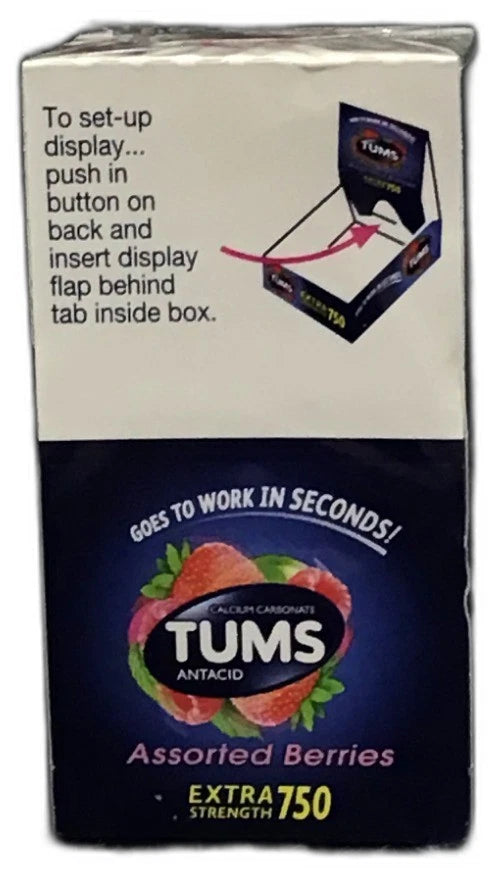 Tums Assorted Berries Extra Strength 750 Antacid Exp 07/30 Pack of 6 New