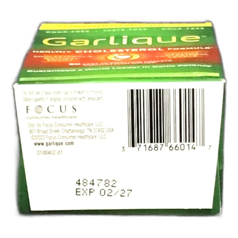 Garlique Garlic Extract Supplement Healthy Cholesterol Formula Exp 02/27 New