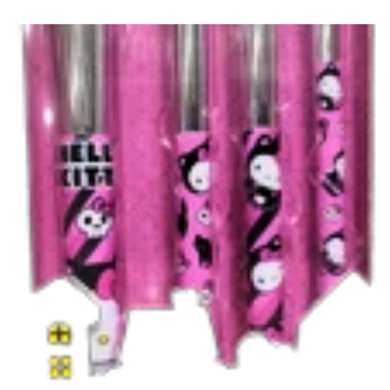 Sanrio Hello Kitty Halloween Gothic Skull 4-Piece Cosmetic Makeup Brush Set - 1 Pack