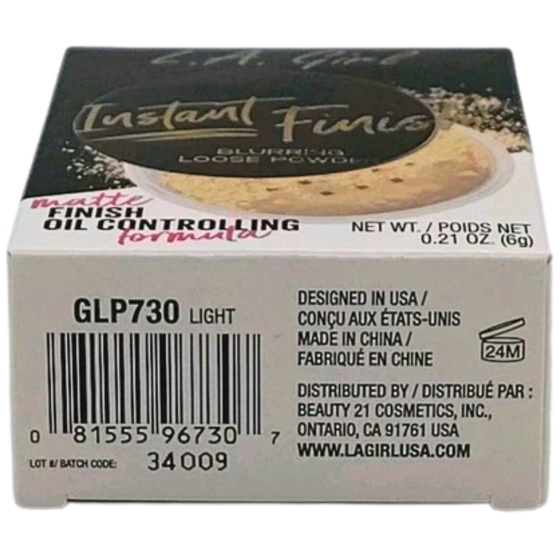 L.A. Girl Instant Finish Blurring Loose Powder, Light GLP730, 0.21oz - 1 Pack