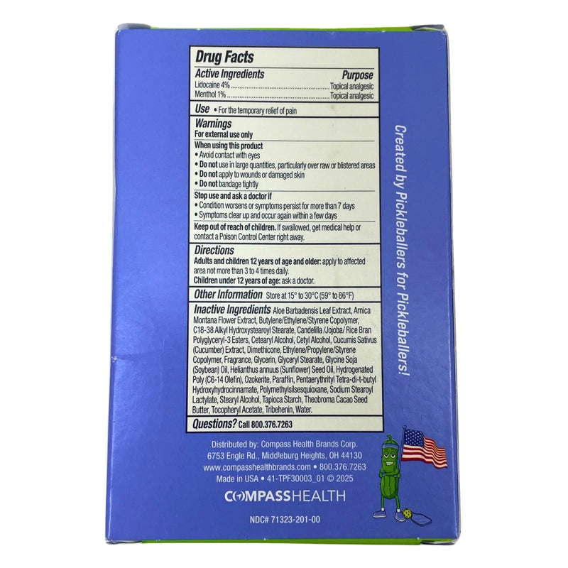 Picklebalm Fast-Acting Pain Relief Balm Stick 4% Lidocaine 1 oz Exp 05/27 3 Pack