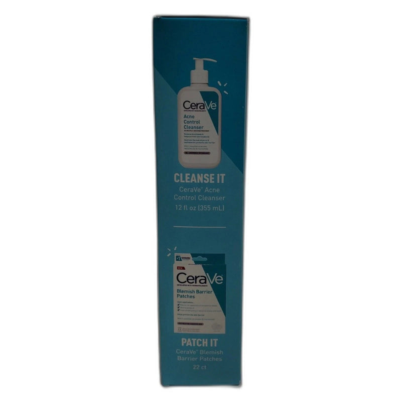 CeraVe Acne Control Cleanser 12 Fl Oz Blemish Barrier Patches 22ct Exp 09/27 New