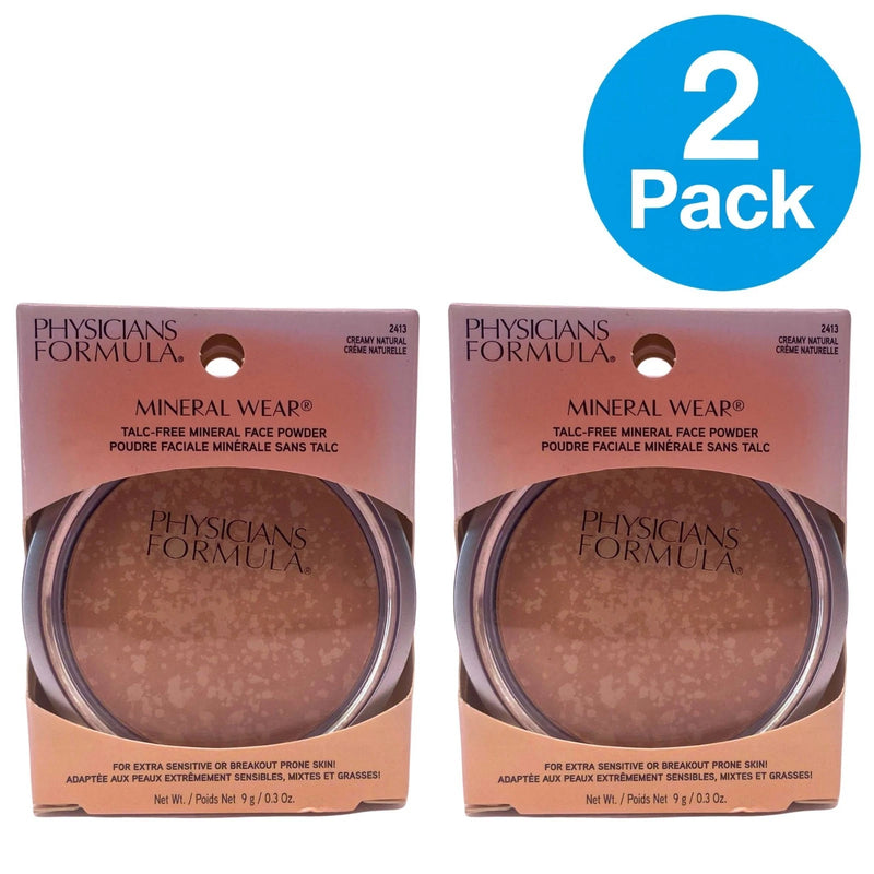 Physicians Formula Mineral Wear Talc-Free Face Powder Creamy Natural 2-Pack
