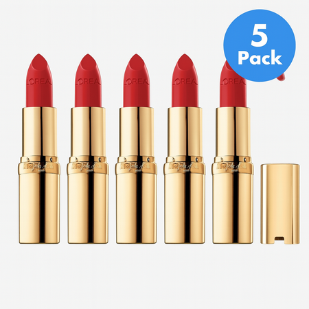 L'Oréal Colour Riche Lipstick Classic Red 0.13 oz 5 Pack New 1