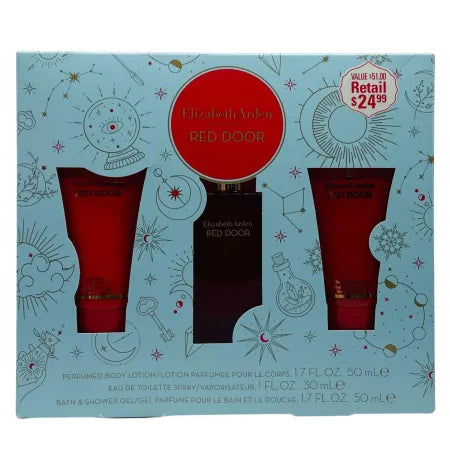 Elizabeth Arden Red Door Gift Set 30ml EDT + 50ml + 50ml – New
