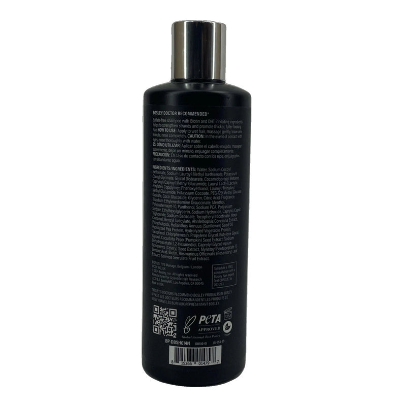 Dr. Bosley 2 in 1 Shampoo & Conditioner Thicker Fuller Hair Palmetto Biotin 4 Pk