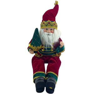 CVS Santa Shelf Sitter 20 Inch Plush Figurine Holding Christmas Tree New