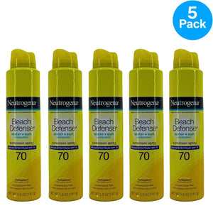 Neutrogena SPF 70 Sunscreen Spray 5oz 5 Pack New Exp 09/2026