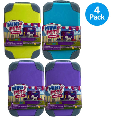 Keycraft Mini Pets Travel Kit Suitcase Playset Assorted Colors 4 Pack New