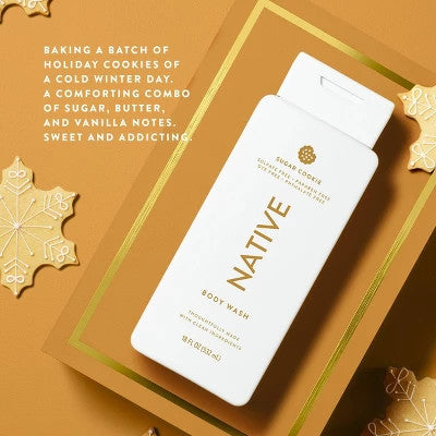 Native Body Wash Sugar Cookie 18 fl oz Pack of 2 Sulfate-Free Holiday Edition 4