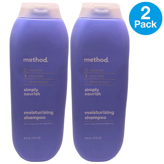 Method Simply Nourish Moisturizing Shampoo Coconut Rice Milk & Shea Butter 14 fl