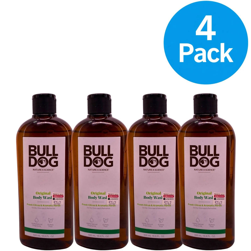 Bulldog Skincare Original Body Wash bottle with fresh citrus and aromatic herbs for men