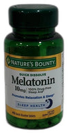 Nature's Bounty Melatonin Quick Dissolve Sleep Aid 10mg Exp 09/27 Pack of 3 New