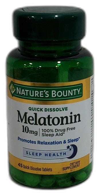 Nature's Bounty Melatonin Quick Dissolve Sleep Aid 10mg Exp 09/27 Pack of 3 New