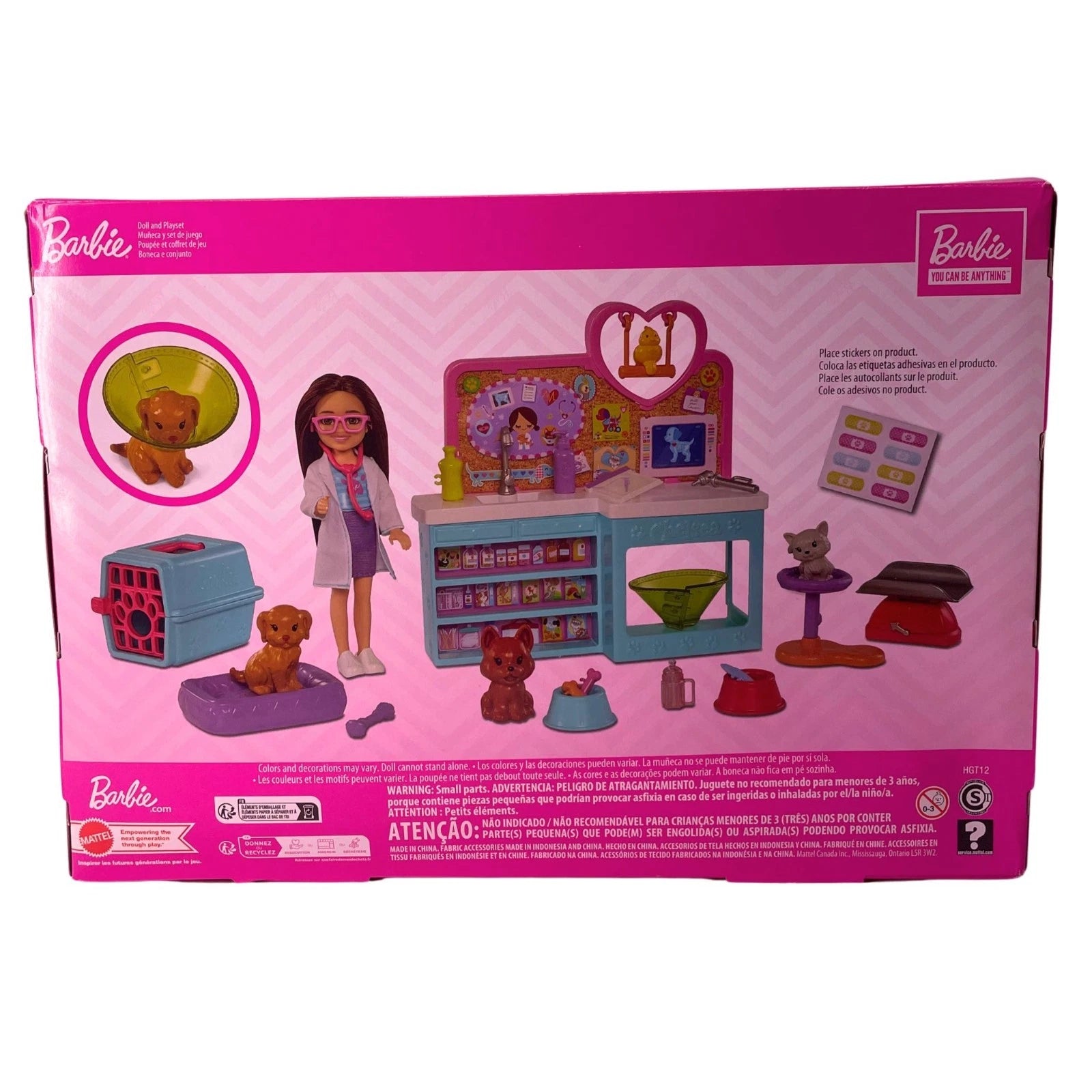 Barbie Chelsea Can Be Pet Vet Playset 3 Pack New