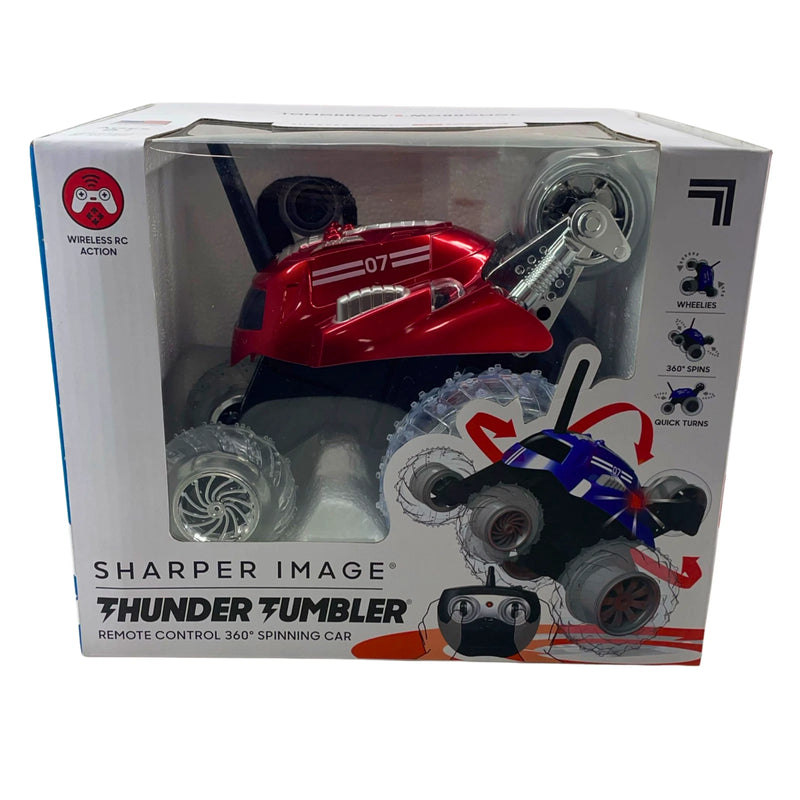 Sharper Image Thunder Tumbler 360 Spinning RC Car Blue 1 Pack New