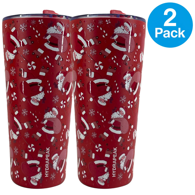 Hydrapeak Christmas Santa Claus Insulated Tumbler Stainless Steel Travel Mug 2 P