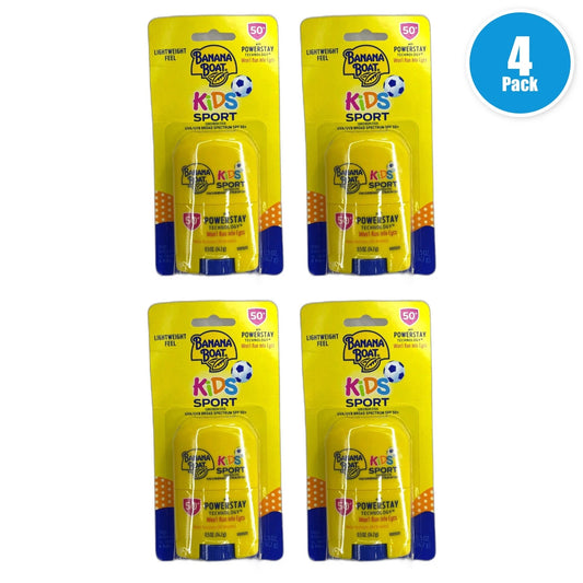 Kids Sport Sunscreen Stick SPF 50 0.5oz Water Resistant Exp 10/27 Pack of 4 New