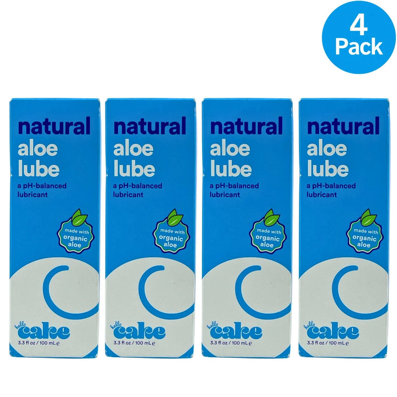 Hello Cake Natural Aloe Personal Lubricant 3.3oz 4 Pack New Exp 08/2026