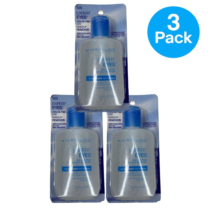 Maybelline Expert Eyes Oil Free Eye Makeup Remover 2.3 fl oz 3 Pack New