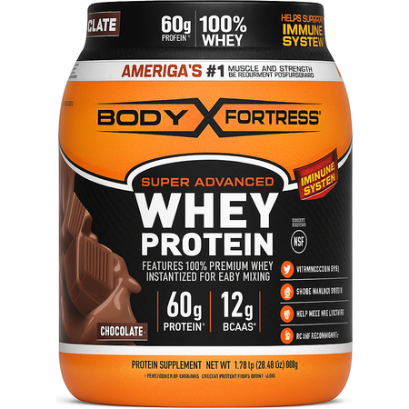 Body Fortress Whey Protein Chocolate 1.78lb New 09/28/2025