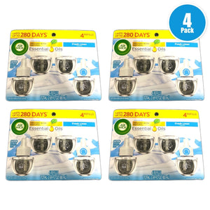 Air Wick Scented Oil 4 Refills Fresh Linen 2.69oz Pack of 4 New