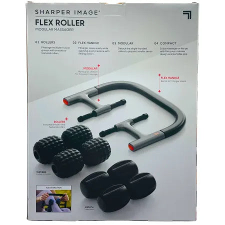 Sharper Image Flex Roller Modular Massager – 8 Rollers – New