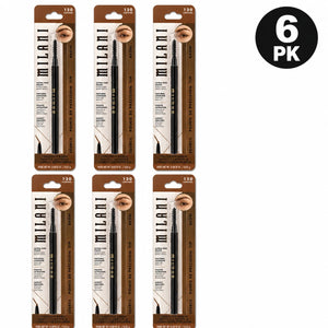 Milani Precision Brow Pencil 120 Caramel Ultra-Fine Eyebrow Pencil 6 Pack