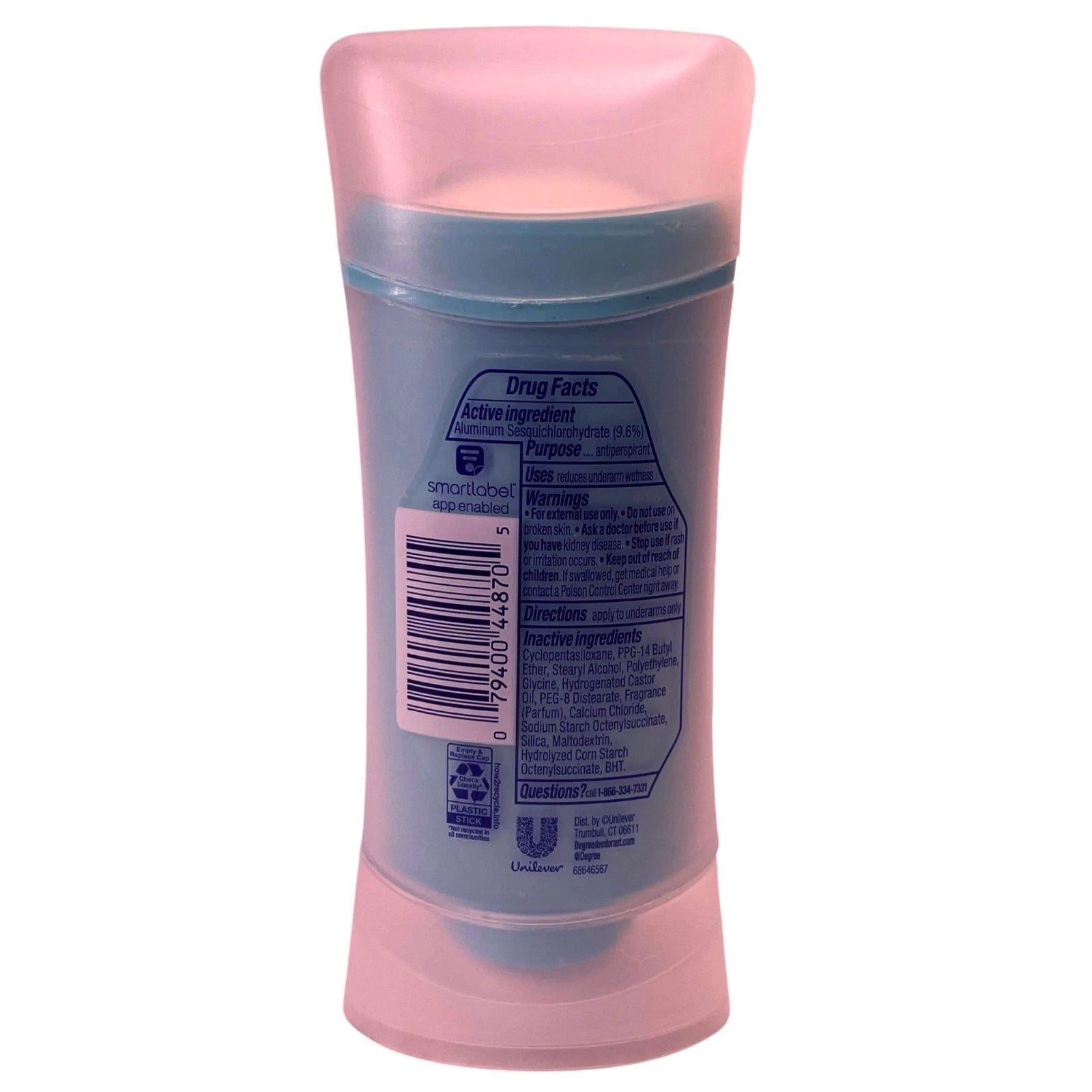 Degree UltraClear Black + White Pure Rain 72H Antiperspirant 2.6oz 3 Pack