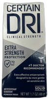 Certain Dri Solid Stick Antiperspirant Deodorant Exp 07/27 Pack of 3 New