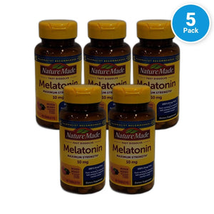 Fast Dissolve Maximum Strength Nighttime Sleep 225 Total Exp 03/27 Pack of 5 New