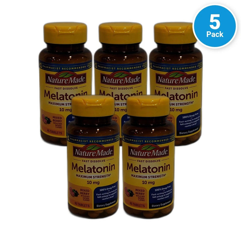 Fast Dissolve Maximum Strength Nighttime Sleep 225 Total Exp 03/27 Pack of 5 New