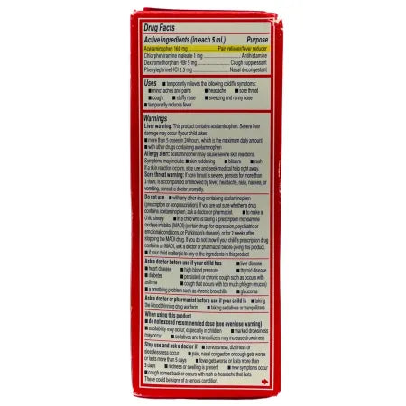 Children’s Tylenol Cold + Flu Grape Flavor 4 fl oz 1 Pack New 2