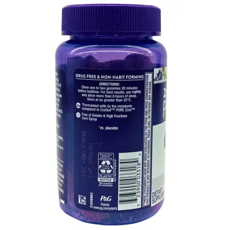 Vicks ZzzQuil PURE Zzzs Advanced 10mg Melatonin Gummies 60 Ct EXP 01/2026 3