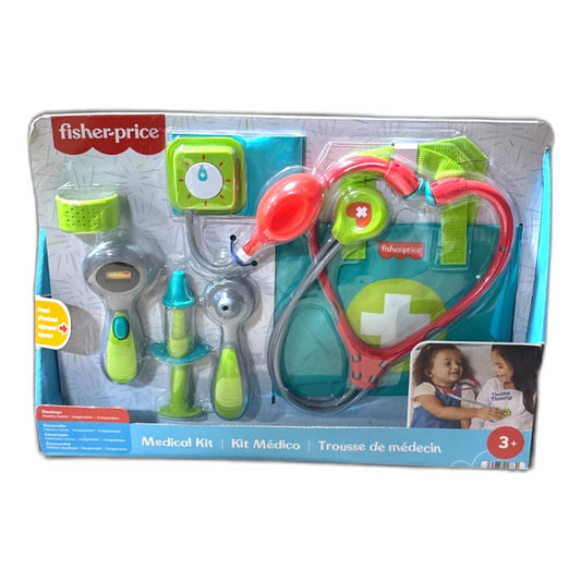 Fisher-Price HYH26 Medical Kit 7-Piece Doctor Bag Kids Ages 3+ Toy New