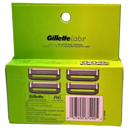 GilletteLabs Razor Blade Refills 4 Cartridges Total 4 Pack