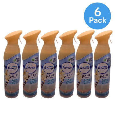 Febreze AIR Mist Serene Vanilla Sunrise 8.8 oz 6 Pack New