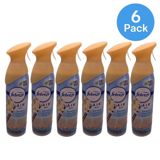 Febreze AIR Mist Serene Vanilla Sunrise 8.8 oz 6 Pack New