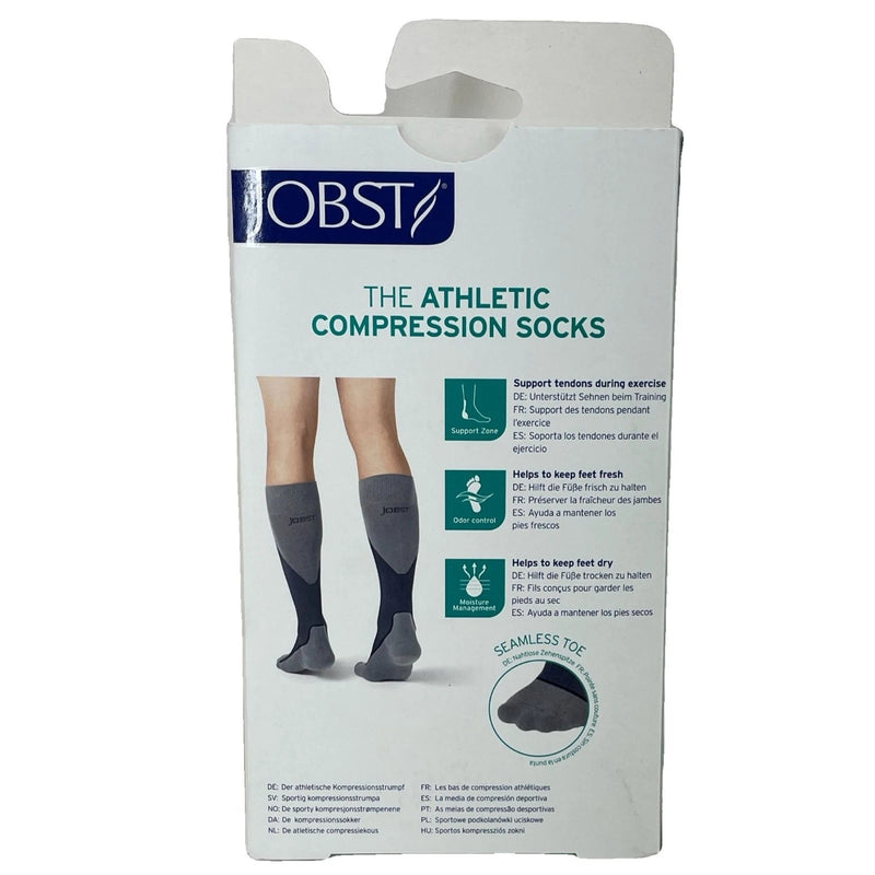 JOBST Sport 15-20 mmHg Knee High Grey Small 2 Pack New