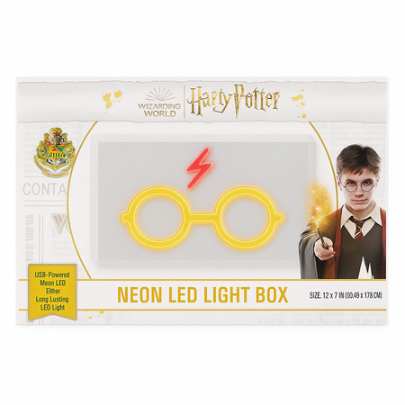 Harry Potter Neon LED Light Box 12x7in USB Powered – New