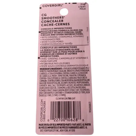 CoverGirl CG Smoothers Concealer 710 Light Pale Stick 4g 3 Pack