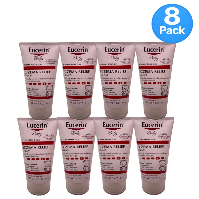 Eucerin Baby Eczema Relief Cream 5 oz 8 Pack New Exp 02/2027