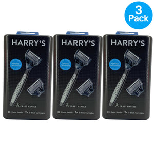 Harry's Craft Handle Razor Set 5-Blade Cartridges 3 Pack New