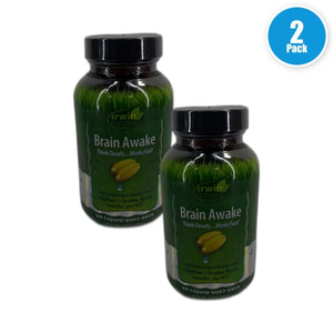 Irwin Naturals Brain Awake 120 Total Exp 07/27 Pack of 2 New