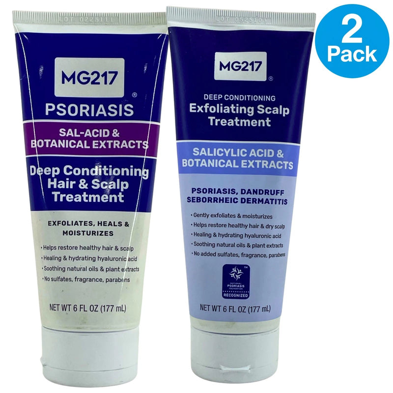 MG217 Psoriasis Exfoliating Scalp Treatment Salicylic Acid 6 FL OZ 2 Pack New