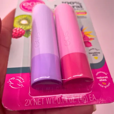 EOS 100% Natural Lip Balm 0.14 oz 2 Pack New